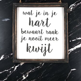 lijst wat je in je hart bewaart