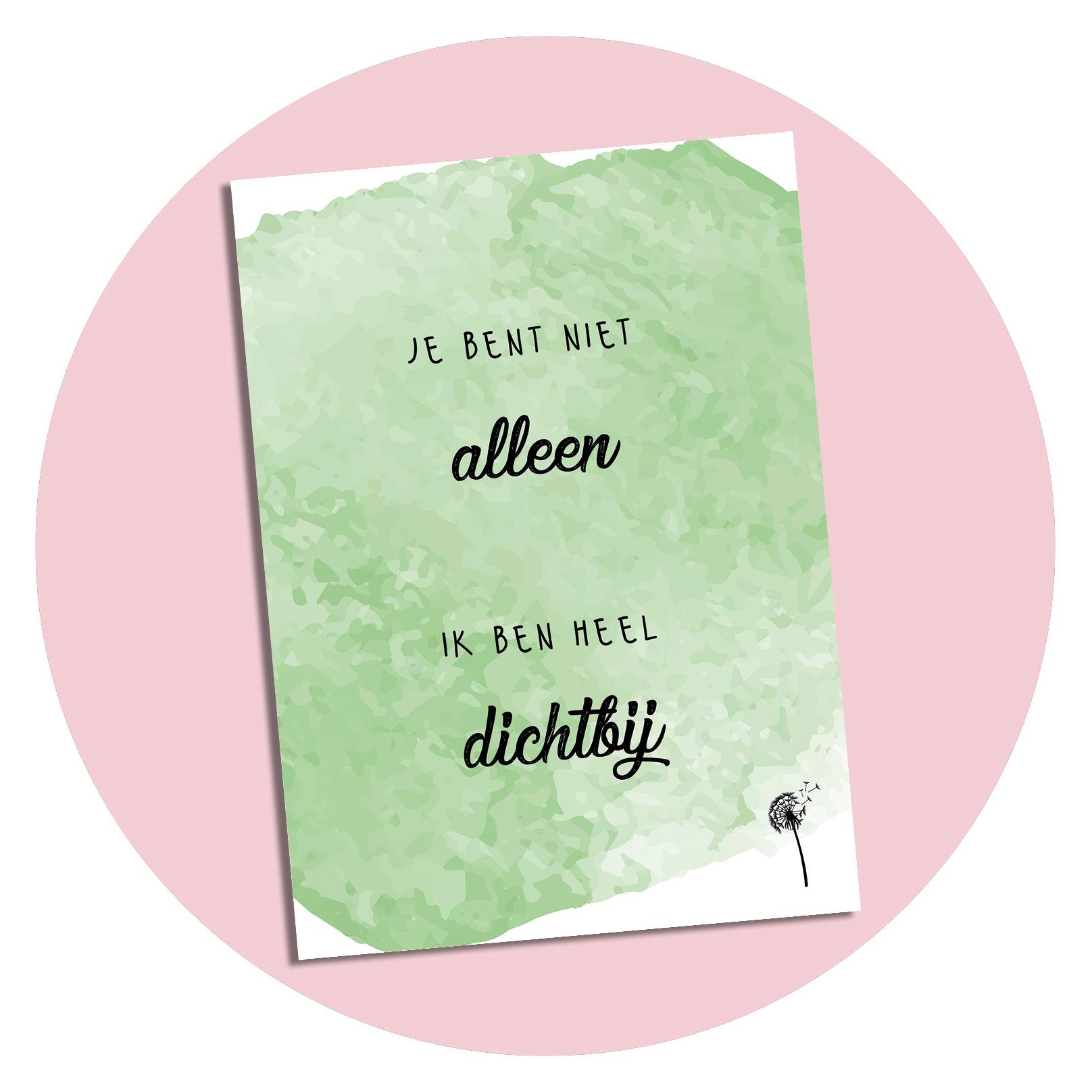 Kaart Alleen Ansichtkaart Alleen - Afbeelding 1