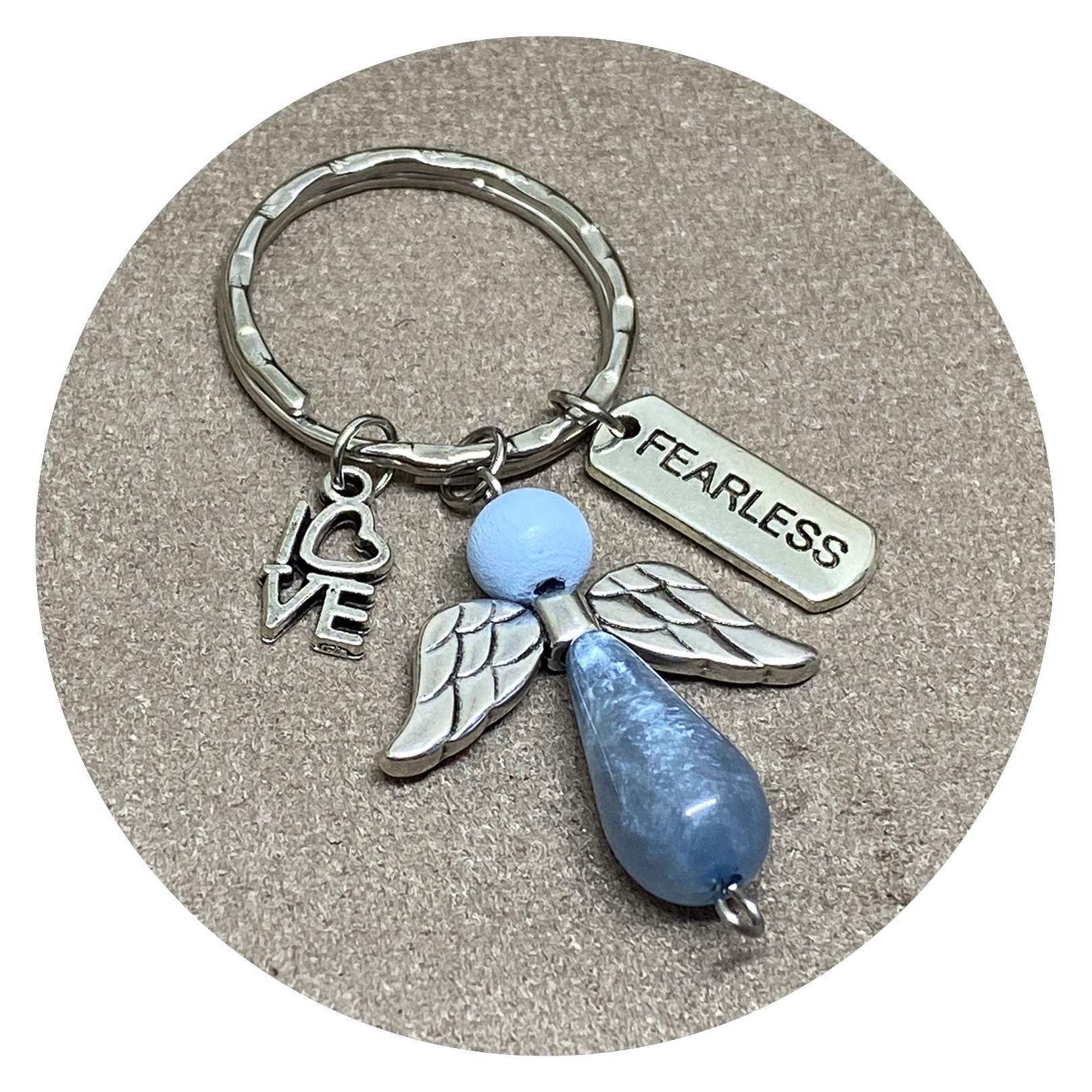 SH Engel blauw Fearless Sleutelhanger | Engel - Afbeelding 1