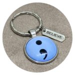 Sleutelhanger | Semicolon | Blauw - Afbeelding 3