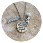 Prachtige ketting met de tekst A Piece Of My Heart Is In Heaven