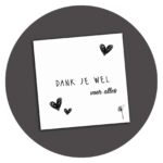 Zwart-wit kaart Dank Je Wel