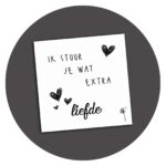 Zwart-wit kaart Ik Stuur Je Wat Extra Liefde
