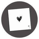 Zwart-wit kaart Hartje