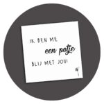Zwart-wit kaart Potje Blij
