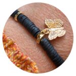 Armband | Zwart | Vlinder - Afbeelding 2