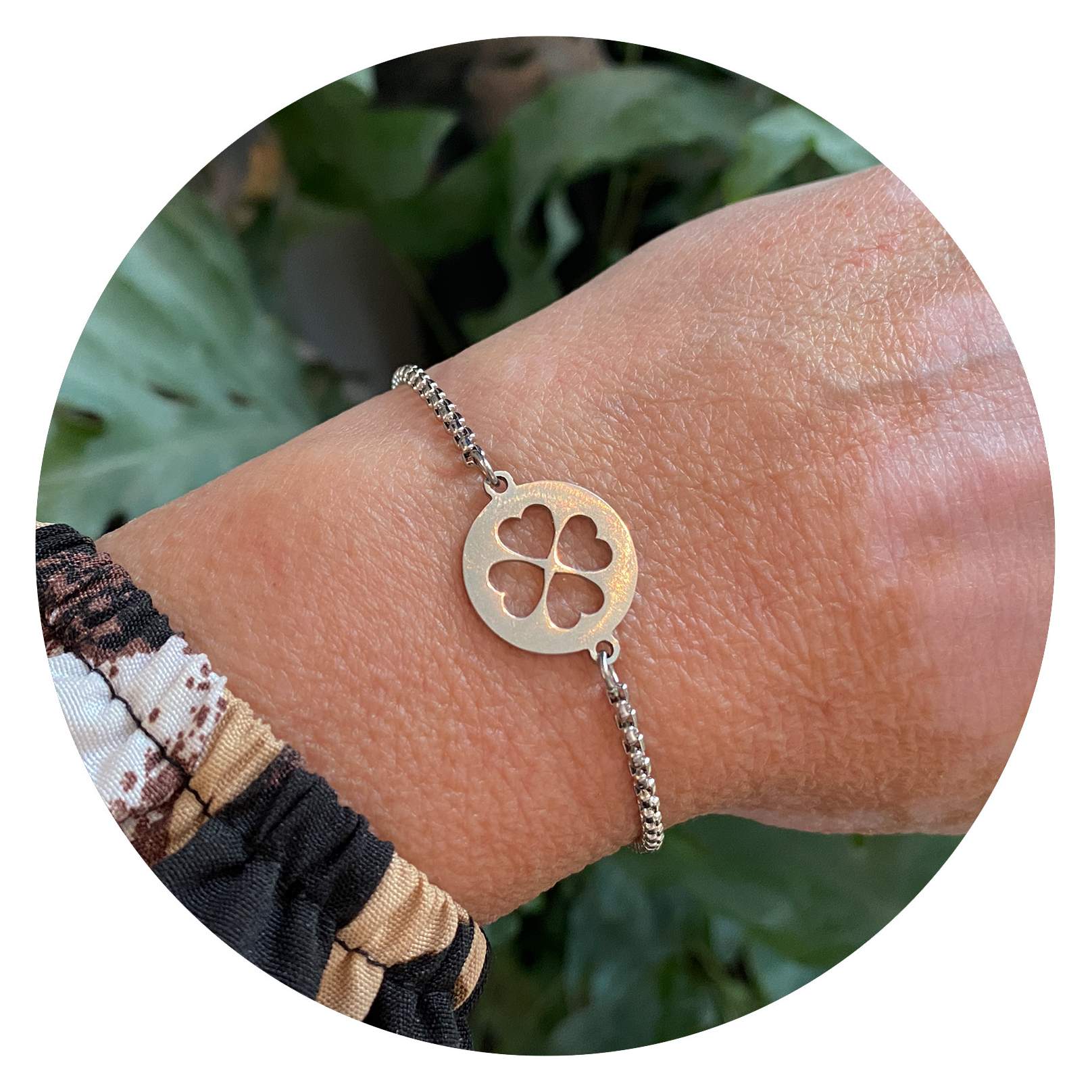 AB zilver klaver 5 Armband | Klavertje vier | Vijf uitvoeringen - Afbeelding 1