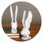 Gehurkte engel | Zwart of wit - Afbeelding 3