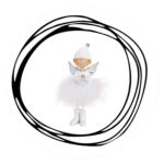 Engeltje | Met veren rokje | Wit - Afbeelding 3