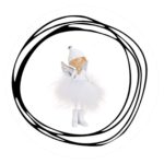 Engeltje | Met veren rokje | Wit - Afbeelding 2