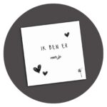 Zwart-wit kaart Ik Ben Er Voor Je