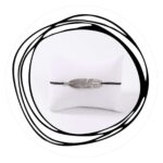 Heren veterarmband met veertje