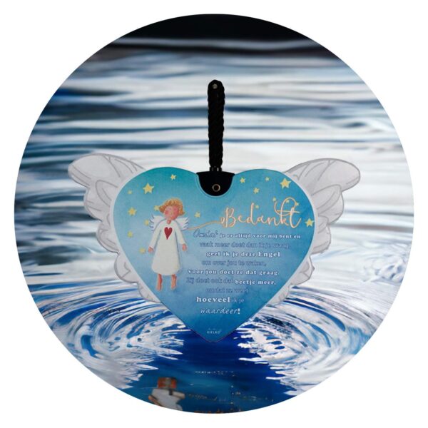 Keramieken hanger met gedichtje en BEDANKT