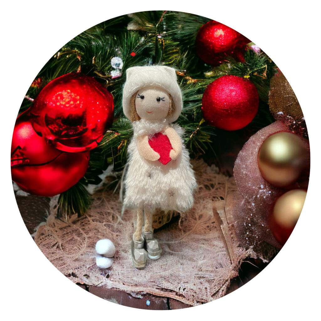 Meisje met rood hartje