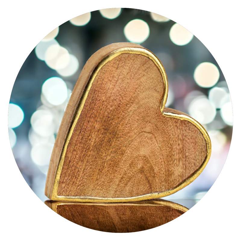 Hart met gouden randje