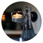 Glazen engel met lichtje