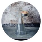 Glazen engel met lichtje