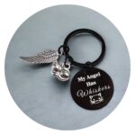 Sleutelhanger Zwart-My angel has whiskers