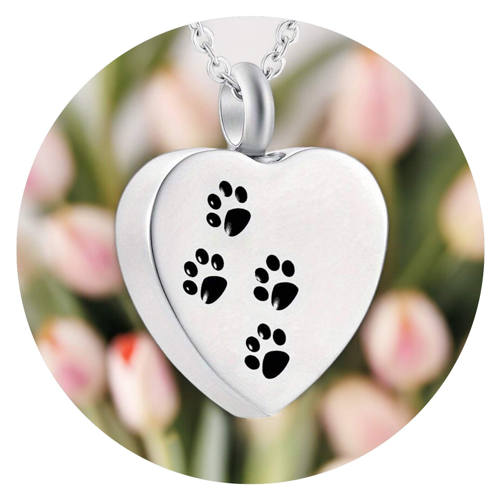 Urnketting met pootafdrukken Urnketting met pootafdrukken