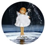 Witte engel met toverstafje