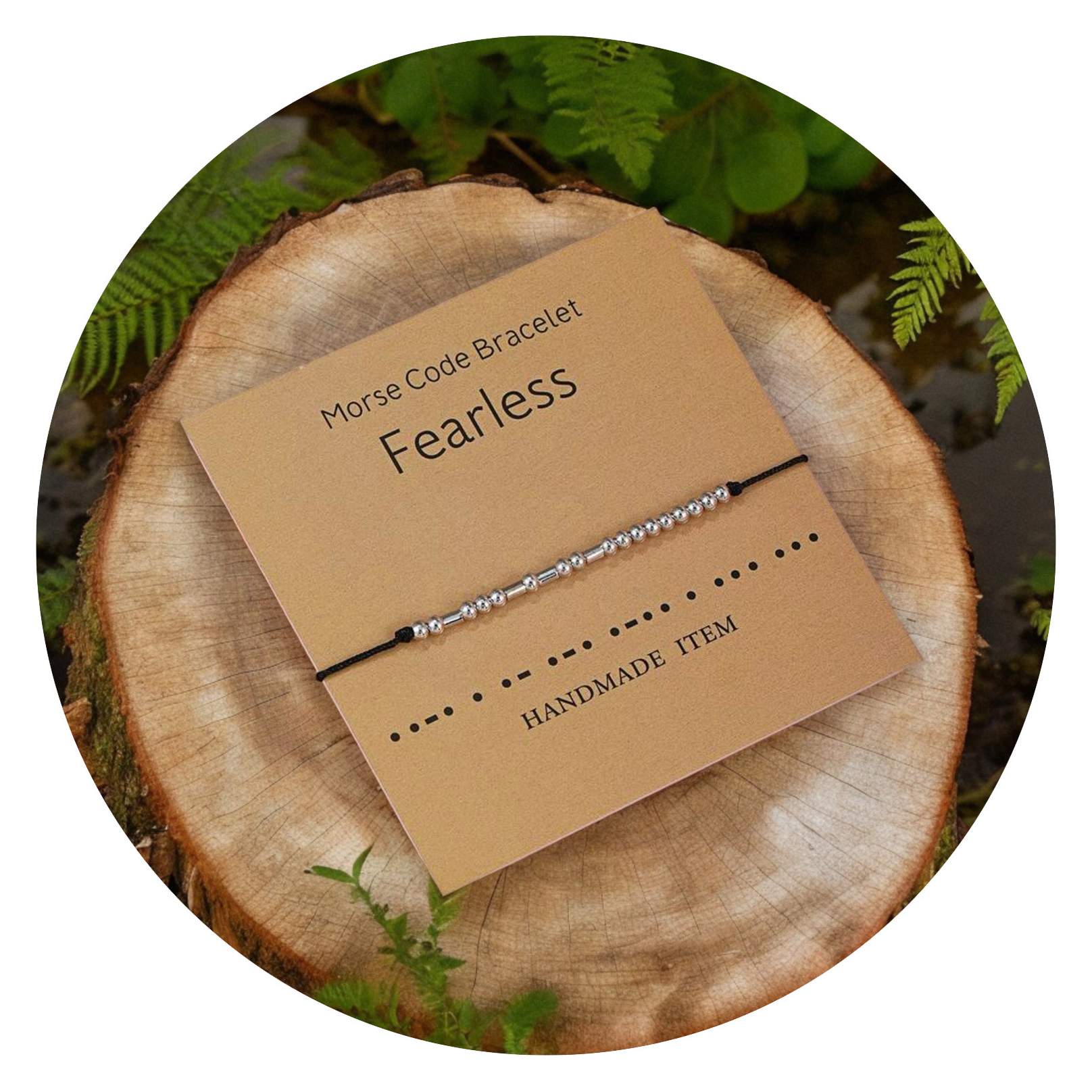 Armband Fearless in morse Armband Fearless in morse