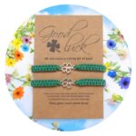 Armband geknoopt klaver Good luck