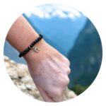 Armband met facetkralen en hoefijzer