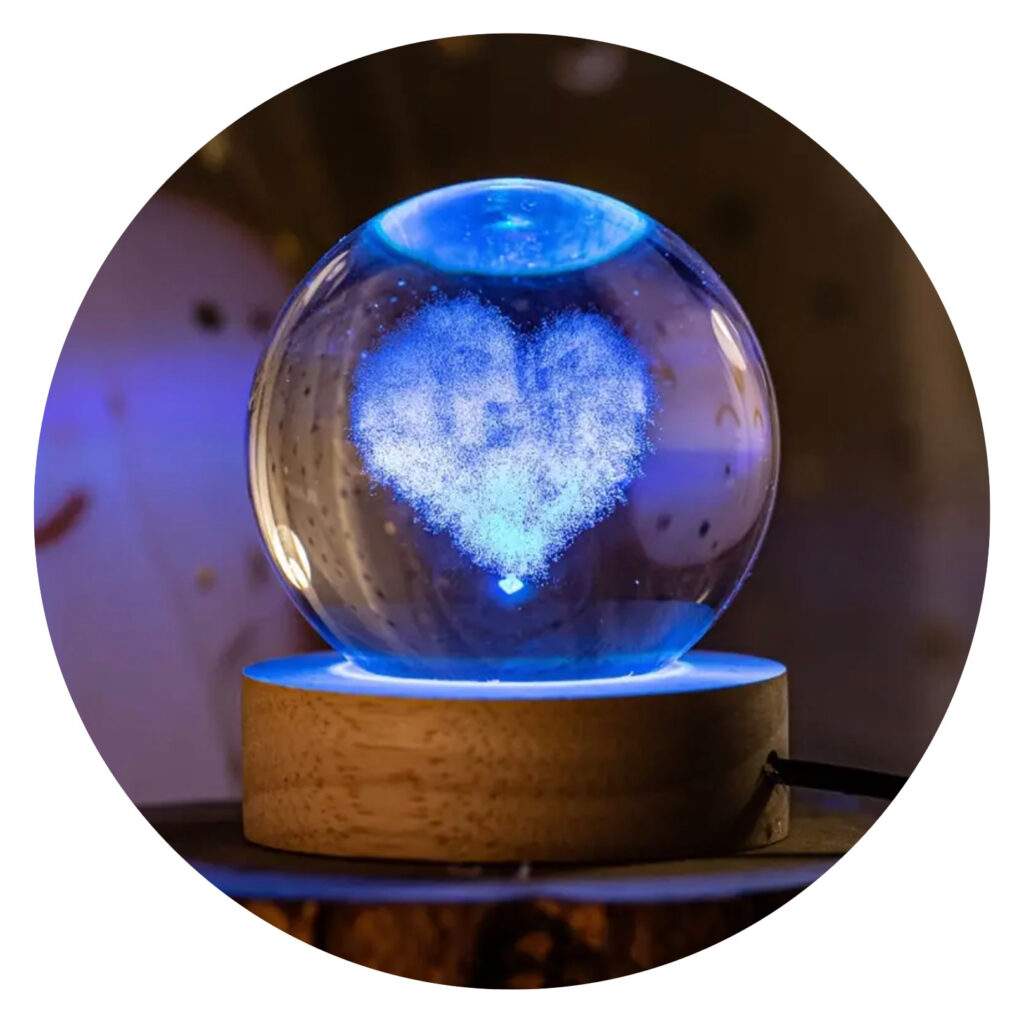 Hartje in bol met lichtje