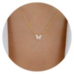 Ketting goudkleurig met vlindertje