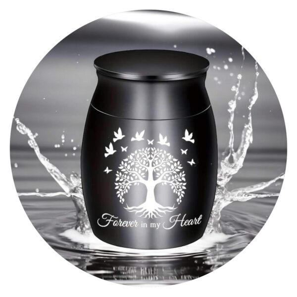 Kleine urn met boom en Forever in my heart