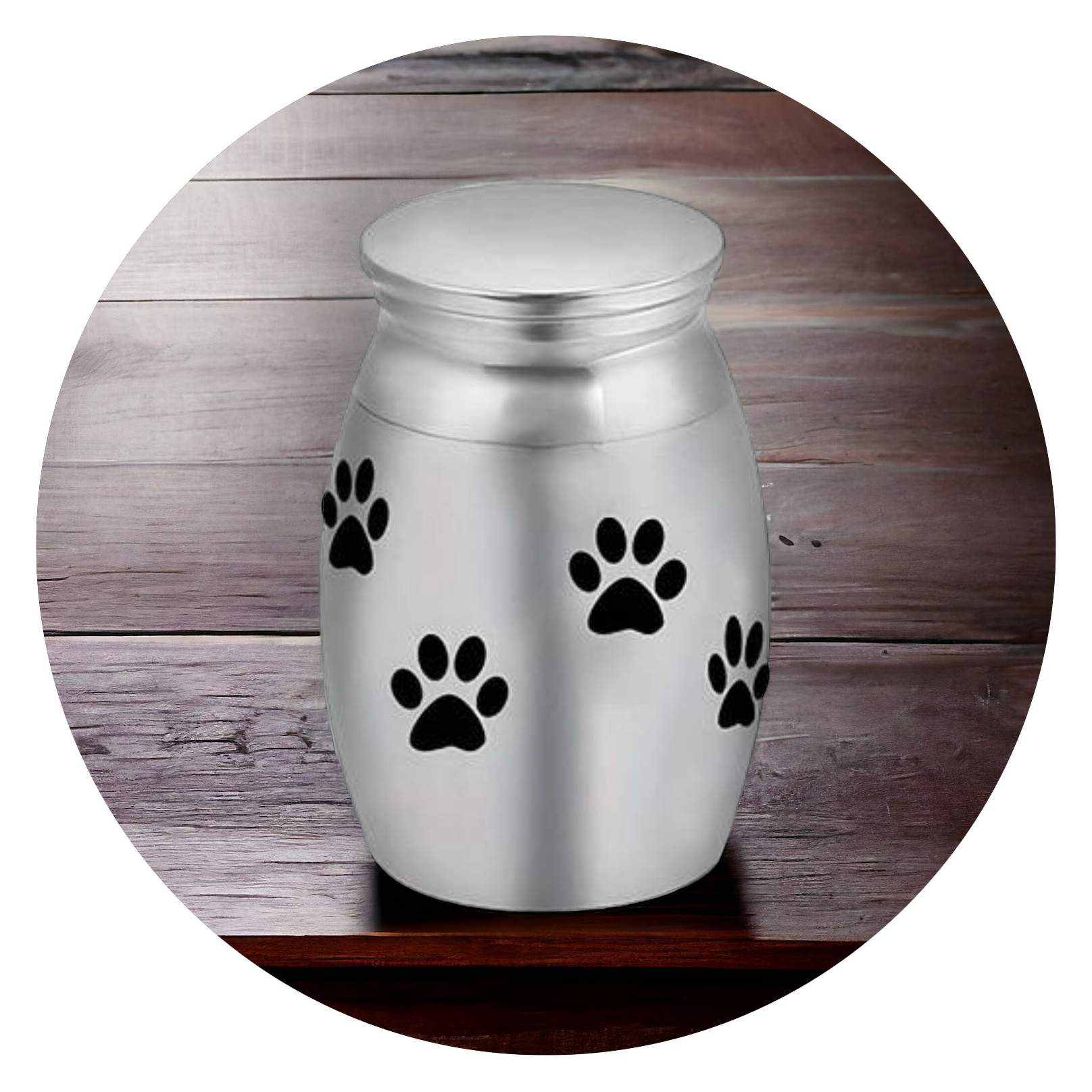 Mini urn met pootafdrukken Mini urn met pootafdrukken