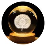 Paardenbloem in bol met lichtje