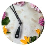 Urnketting zwart met hartje