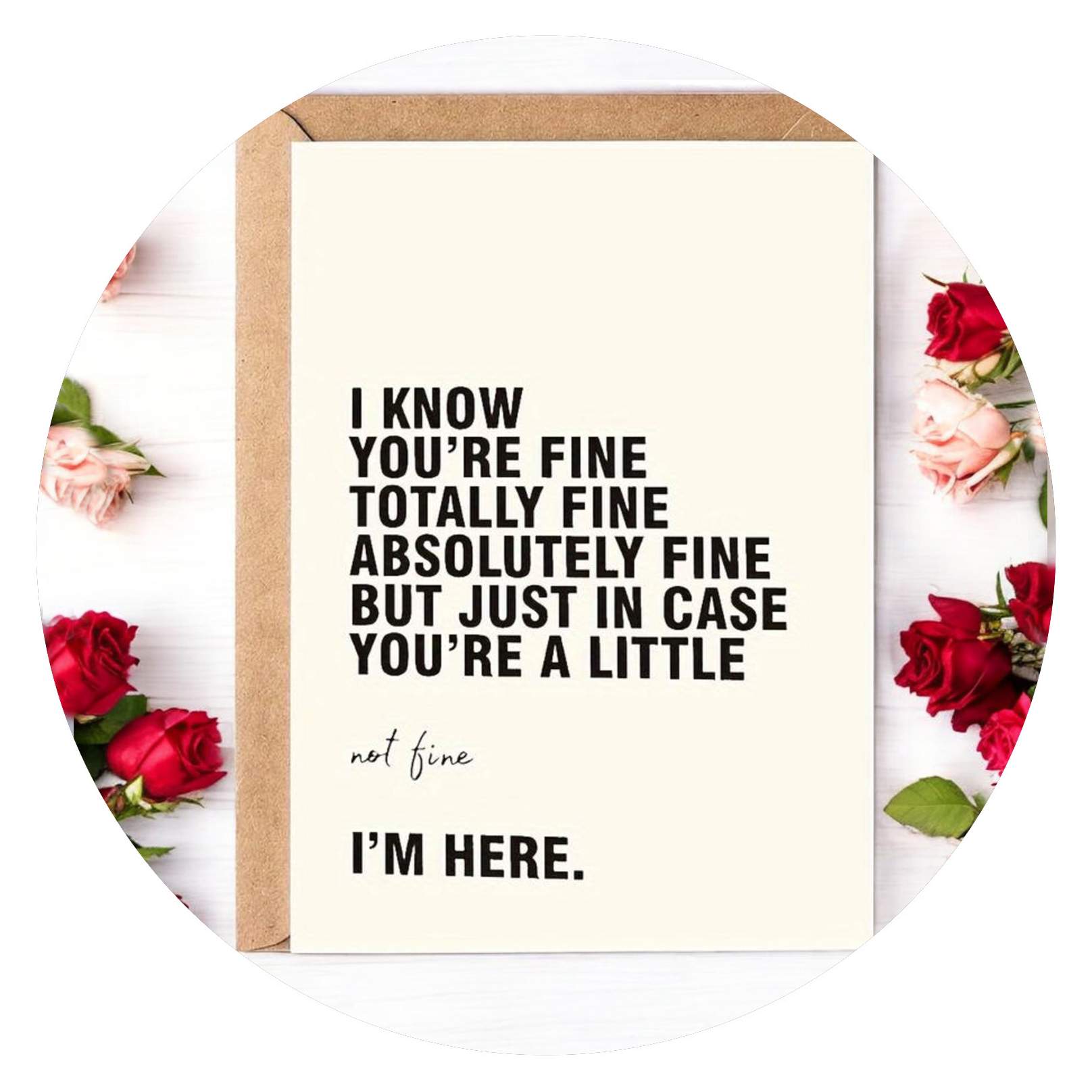 Ansichtkaart Totally Fine Ansichtkaart Totally Fine