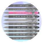 Pennen met sarcastische quote Leave me alone