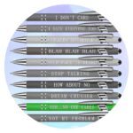 Pennen met sarcastische quote Shh no one cares