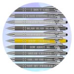 Pennen met sarcastische quote Stop talking