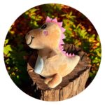 Dinosaurus knuffel groen en oranje - Dappere Dino