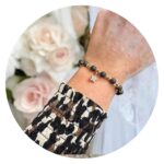 Armband vulkaankralen met gouden ster