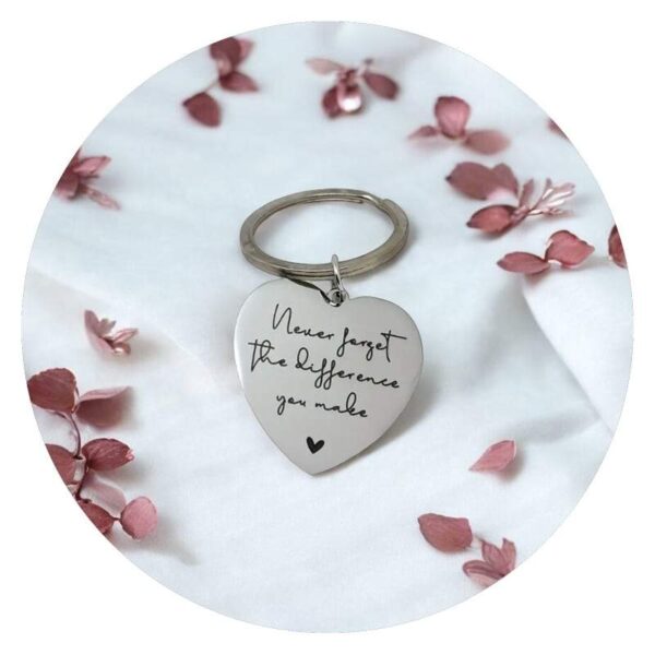 Sleutelhanger Never Forget The Difference You Make