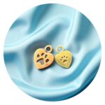 Flesje in hart vorm met hond of kat