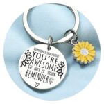 Sleutelhanger Awesome met zonnebloem