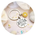 Sleutelhanger Awesome met zonnebloem