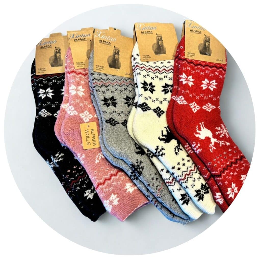 warme sokken van alpacawol collectie 35-38 en 39-42