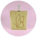 Vlindergravure met vaasje - Afbeelding 2