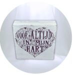 tekstblok voor altijd in mijn hart met een grijze achtergrond