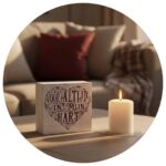 Tekstbord voor altijd in mijn hart sfeerbeeld