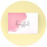 Knuffelkaart met effen oranje achtergrond