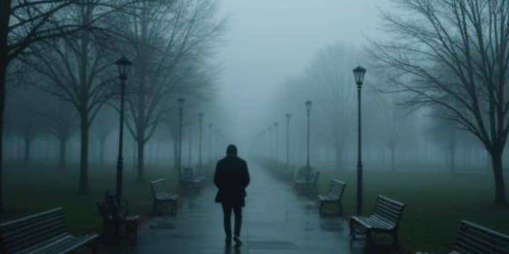 Een grijze januarimaand in een stadspark