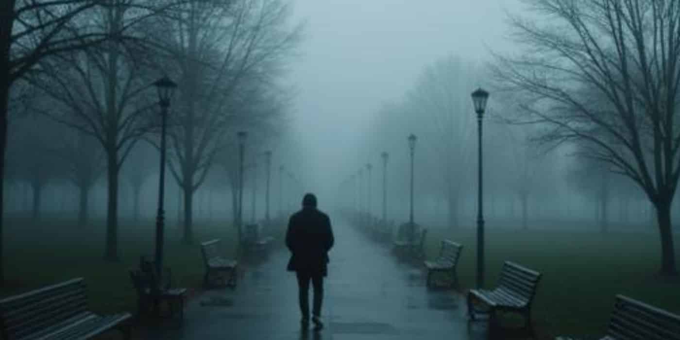 Een grijze januarimaand in een stadspark